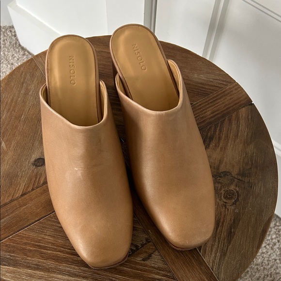 NWOT Nisolo All-Day Heeled Leather Mules - Picture 4 of 8